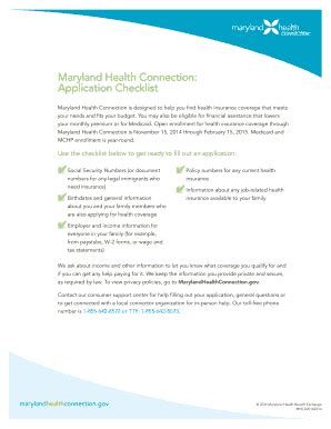 maryland health connection apply online